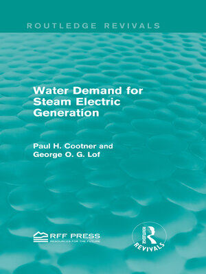 cover image of Water Demand for Steam Electric Generation (Routledge Revivals)